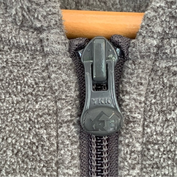 REI Fleece Full Zip Up Jacket Hoodie Sweater Zip Pockets Grey Womens XS Outdoor - Picture 5 of 12